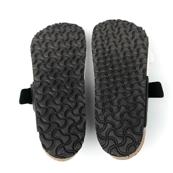 NEW Birkenstock Arizona Two Strap Color Block Buckle Sandals Black White Mens 11 main image 7